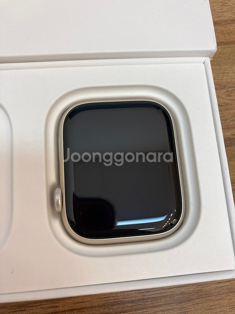 애플워치시리즈8 45mm 스타라이트 배터리100% 상태...--2